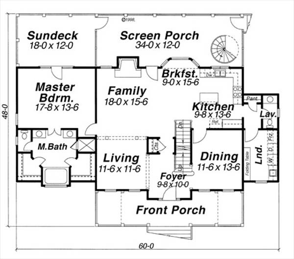 First Floor image of ANNISTON House Plan